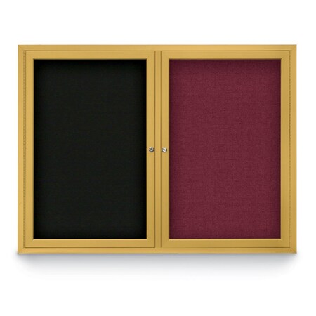 United Visual Products Corkboard, Apricot/Black, 18" x 24" UV401-BLACK-APRICOT